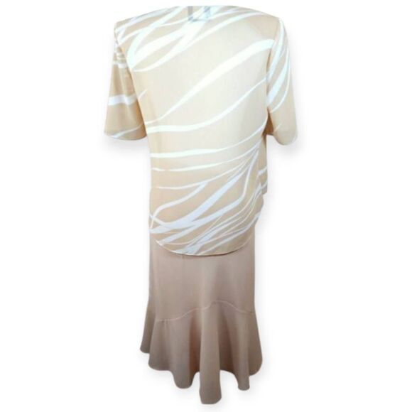 DESIGN 26 CREAM & BEIGE SKIRT SET SZ.M EUC. - Picture 5 of 7